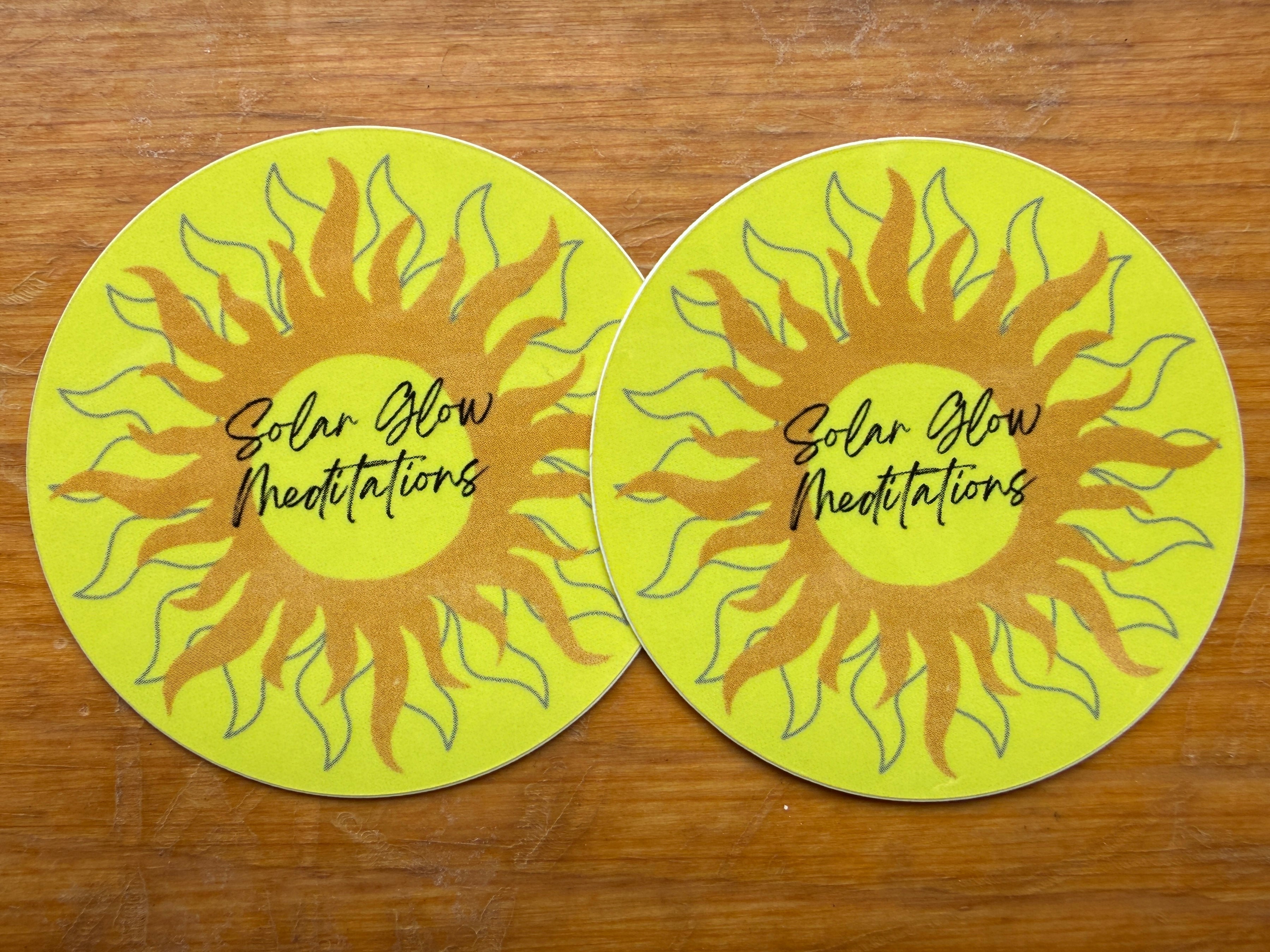 SolarGlowMeditations Logo Sticker 2" Round - 2 Pack