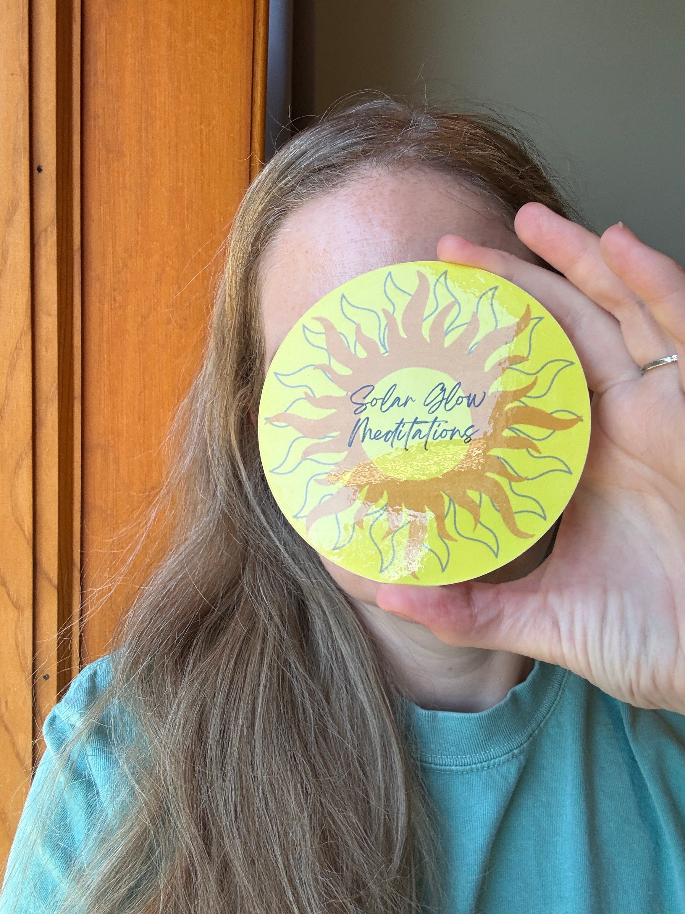 Sticker Trio with SolarGlowMeditations Logo in 2" + 4" and Yes, Thank You