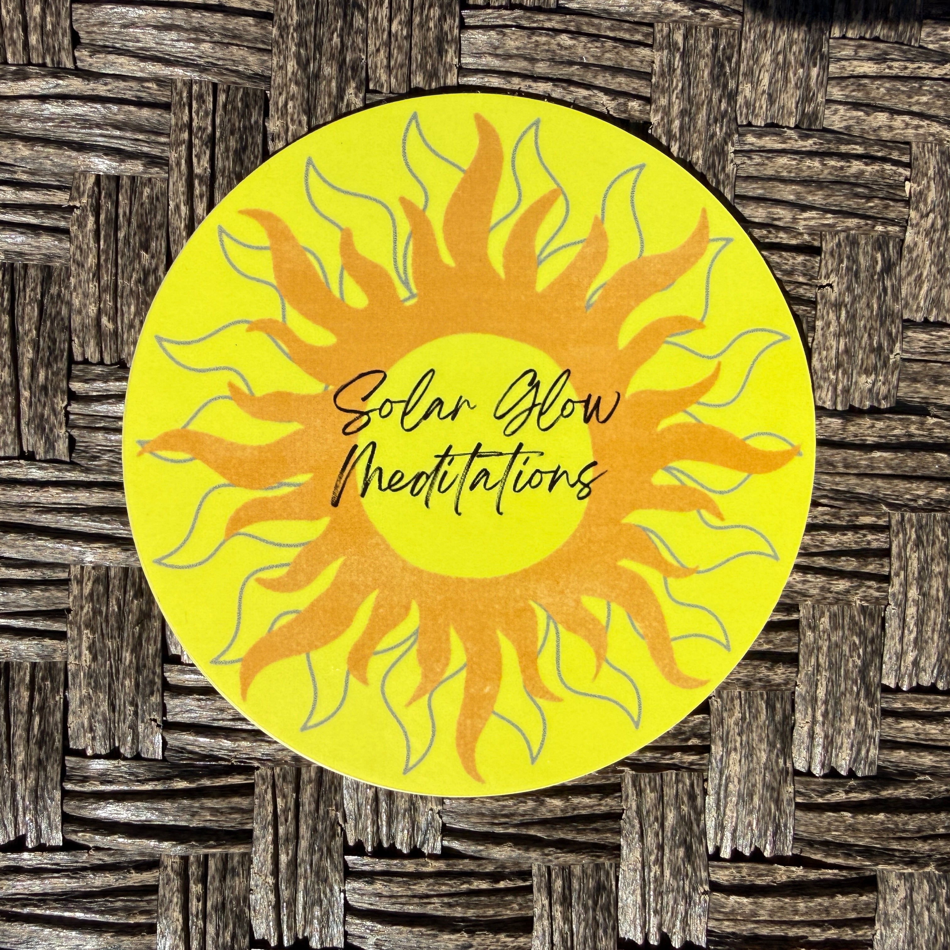 Sticker Trio with SolarGlowMeditations Logo in 2" + 4" and Yes, Thank You